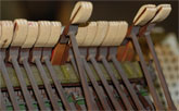 Worn piano hammers